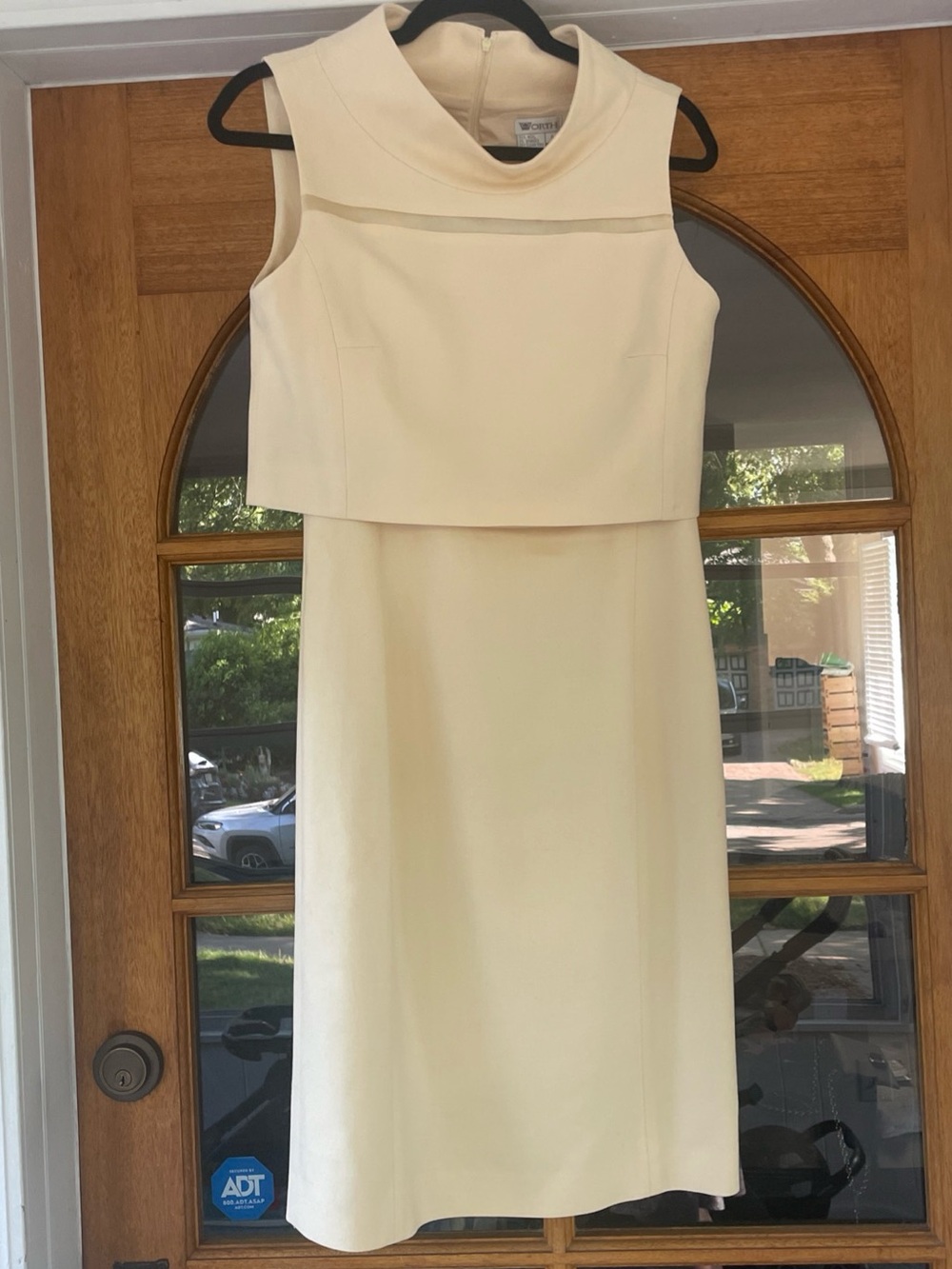 Worth New York Women Butter Yellow Two Piece Wool Blend Dress Size 6